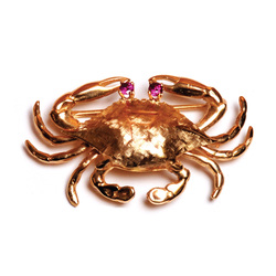 gold crab pin